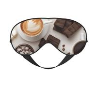 Masque respirant pour les yeux avec imprimé café et bonbons en sucre - Idéal pour le camping, la méditation, le yoga