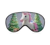 Masque respirant pour les yeux avec motif cheval - Doux - Avec sangle réglable - Bloque la lumière - Pour la sieste au bureau, les voyages