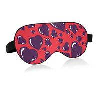 Masque respirant pour les yeux endormis à imprimé cœurs, couverture de sommeil pour les yeux de la Saint-Valentin pour le repos d'été, bandeau élastique profilé pour les voyages des femmes et des homm