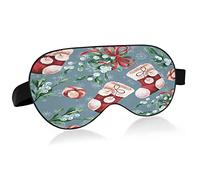 Masque respirant pour les yeux endormis avec motif de bas de Noël, couverture de sommeil pour les yeux avec sensation de fraîcheur pour le repos d'été, bandeau élastique profilé pour les voyages des f