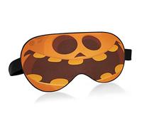 Masque respirant pour les yeux endormis Halloween Smile Pumpkin Cool Feeling Eye Sleep Cover pour le repos d'été, bandeau élastique profilé pour les femmes et les hommes