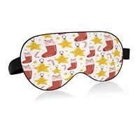 Masque respirant pour les yeux endormis imprimé bas de Noël, couverture de sommeil pour les yeux pour le repos d'été, bandeau élastique profilé pour les femmes et les hommes