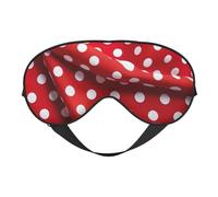 Masque respirant rouge à pois blancs pour les yeux, idéal pour le camping, la méditation, le yoga