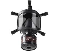 Masque respiratoire à gaz intégral avec filtre à charbon actif de 40 mm pour poussière, gaz, vapeurs, produits chimiques, résine, ponçage, pulvérisation, travaux de construction