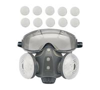 Masque respiratoire avec filtres | Filtre de protection intégral avec lunettes, masque industriel | pour le travail du bois, le soudage, le meulage, l'industrie de la construction et l'agriculture