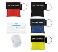 Masque respiratoire de premiers secours, porte-clés, masque de premiers secours, masque respiratoire pour le visage, sac de réanimation, protection de la bouche à bouche, porte-clés masque CPR (4)