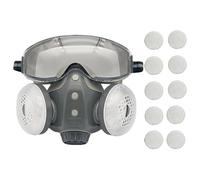 Masque Respiratoire Intégral - 23x18x10cm Caoutchouc Masque Facial Respiratoire | Protection Peinture Vapeurs | Réutilisable Avec Filtres Pour Peinture Au Pistolet Poussière Gaz