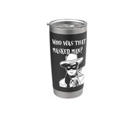 Masque rétro classique « Who was that masked man lone ranger » Gobelet isotherme en acier inoxydable double paroi