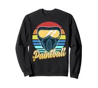 Masque rétro de Paintball Jeu d’Action Amusant Sweatshirt