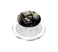 Masque rétro Japonais Kitsune Anime Girl Dark Esthétique PopSockets PopGrip pour MagSafe