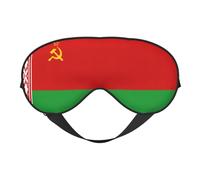 Masque réversible pour les yeux avec drapeau de la Biélorussie - Double face - Occultant - Réglable - Doux - Pour le sommeil - Pour le