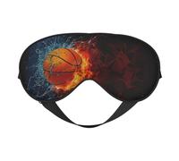 Masque réversible pour les yeux avec flammes et gouttes d'eau - Double face - Réglable - Doux - Pour dormir et voyager