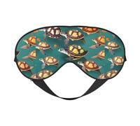 Masque réversible pour les yeux avec motif tortues de mer - Double face - Réglable - Doux - Pour dormir et voyager