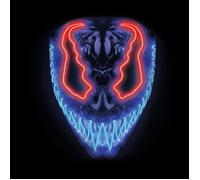 MASQUE RIGIDE DÉMON LED BLEU ROUGE ADULTE