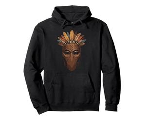 Masque rituel Antique à Plumes pour Halloween Sweat à Capuche
