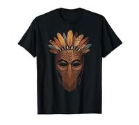 Masque rituel Antique à Plumes pour Halloween T-Shirt