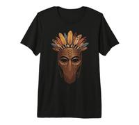 Masque rituel Antique à Plumes pour Halloween T-Shirt Haut de Gamme