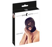 Masque semi-transparent noir Bad Kitty avec ouvertures pour les yeux et la bouch