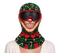 Masque Ski Drôle Style Noël Extensible Imprimé Visage Cache-Cou | Protection de Ski Pare-Vent Ludique Pour Halloween, Cosplay, Temps Froid, Sports En Plein Air, Moto,