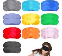 Masque-Sommeil 20 Pièces Multicolor-Masque De Sommeil 10 Couleurs Couverture-Masque Pour Femme Homme Des Gamins Dames Ou Pause Pour Travel Sleep Party Games Et Autres