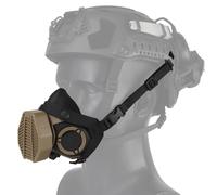 Masque SOTR spécial respirateur tactique masque à gaz demi-visage pour Militar Paintball Airsoft CS Cosplay HEPA Filtration particules MA-119 BK