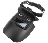 Masque Soudure LéGer,Cagoule Soudures Cagoule en Plastique à Changement Automatique de lumière, Masque Protection, Bouclier soudage réglable, Bandeau Cuir Vache Long