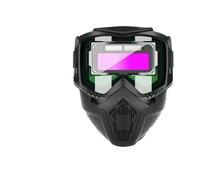 Masque Soudure LéGer,Cagoule Soudures Lunettes Soudage Obscurcissement Automatique Équipement Protection Travail Facial Bande Réglable Masque Soudeur Résistant Aux Chocs Écran(B Nomal Lenses)