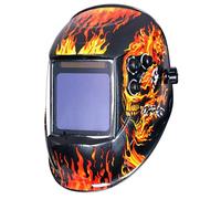 Masque Soudure LéGer,Cagoule Soudures Masque de soudage 1/1/1/1, Casque à obscurcissement Automatique, 100 x 97 mm, Grande Vue, Couleurs réelles, 4 capteurs for Machine souder(UN9k Fire)