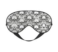 Masque squelette respirant réglable pour les yeux avec sangle élastique