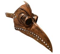 Masque Steampunk Médecin de la Peste | Masque Bec d'Oiseau | Latex Qualité Premium | Cuivre | Plague Doctor | Taille Unique Adulte | Déguisement | Soirée Halloween | OriginalCup®