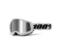 100percent Strata 2 Goggles Clair,Blanc Mirror Silver Lens/CAT3 White