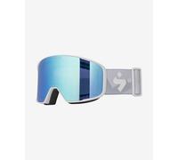Masque Sweet Protection Boondock RIG Reflect RIG blanc gris avec des verres bleus.