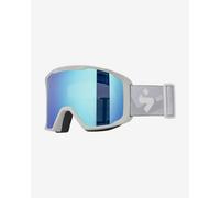 Masque Sweet Protection Durden RIG Reflect RIG gris clair avec verres bleus.