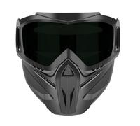 Masque Tactique Airsoft avec Lunettes de Protection, Masque de Soudeur Anti-éblouissement pour la Chasse Le Cosplay d'halloween et Les Activités de Plein Air