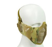 Masque Tactique Airsoft, Demi-Face Inférieure, Filet En Acier Métallique, Protection Des Oreilles D'élite, Pour Cyclisme En Plein Air