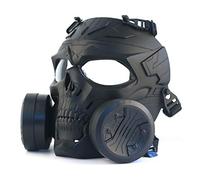 Masque Tactique Airsoft Paintball équipement de Protection factice lentille Transparente Masque de crâne mécanique avec Double Ventilateur Turbo