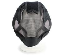Masque tactique d'airsoft réglable en maille avec protection auditive pour l'extérieur, chasse, Halloween, paintball, hockey, cosplay, noir