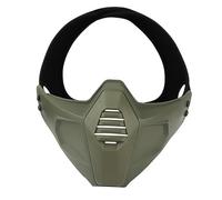 Masque Tactique Demi Masque Protection Visage Airso pour Sports Plein Air Jeux Tactiques Jeux CS(Green)