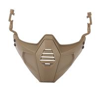 Masque Tactique Demi Masque Protection Visage Airsoft, pour Sports Plein Air Jeux Tactiques Jeux CS(Brown)