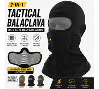 Masque tactique en maille respirante pour le visage, cagoule intégrale pour l'airsoft, le paintball, la chasse, le tir, équipement en maille d'acier OD