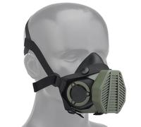 Masque Tactique Respirateur Demi-Masque Masque à Gaz avec Filtre Remplaçable pour Equipement Militaire, Chasse, Airsoft, Paintball et Jeux CS(Green)