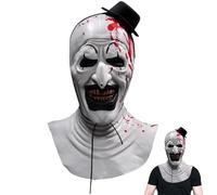 Masque Terrifier Art le clown, masque effrayant de clown joker, accessoires de costumade d'Halloween, jeu de rôle, masque intégral réaliste en latex effrayant pour adultes et enfants