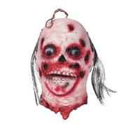 Masque Tête Coupée Horreur Halloween Perruque Incluse Horreur Réaliste | Décor Maison Hantée Effrayant Pour Fête Costumée Carnaval Club