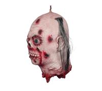 Masque Tête Coupée Horreur Halloween Perruque Incluse Horreur Réaliste | Décor Maison Hantée Effrayant Pour Fête Costumée Carnaval Club