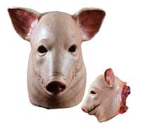 Masque tête de cochon Luxe halloween - NO NAME - Adulte - Intérieur - Déguisement - 18 ans - Noir - Chair