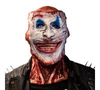 Masque Tête De Mort Couvre-chef de Clown Effrayant en Latex avec Mâchoire