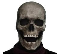 Masque Tête Pleine Effrayant - Couvre-visage Effrayant Horreur | Mâchoire mobile de crâne en latex, fournitures de fête d'Halloween, masque de squelette d'accessoires de cosplay réalistes, pour masqu