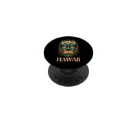Masque Tiki Hawaï Tropical Polynesian Island Art Hawaiian PopSockets PopGrip Adhésif