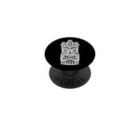 Masque Tiki Luau Abstrait Gribouillage Minimal Mignon Hawaii Lover PopSockets PopGrip Adhésif