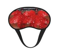 Masque ultime pour les yeux avec feuilles d'érable rouges avec rosée pour dormir, masque doux et confortable, masque relaxant sans pression nocturne.